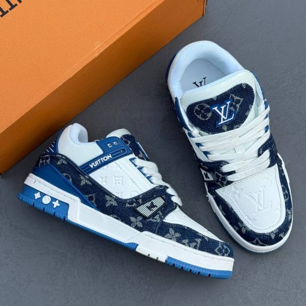Louis Vuitton LV Trainer لوییز ویتون سفید سورمه ای