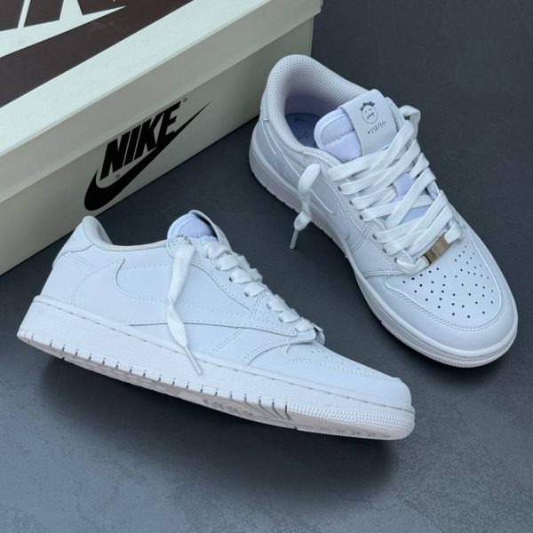 Nike Air Jordan 1 Low Travis Scott White Party نایک ایر جردن ترویس اسکات وایت پارتی