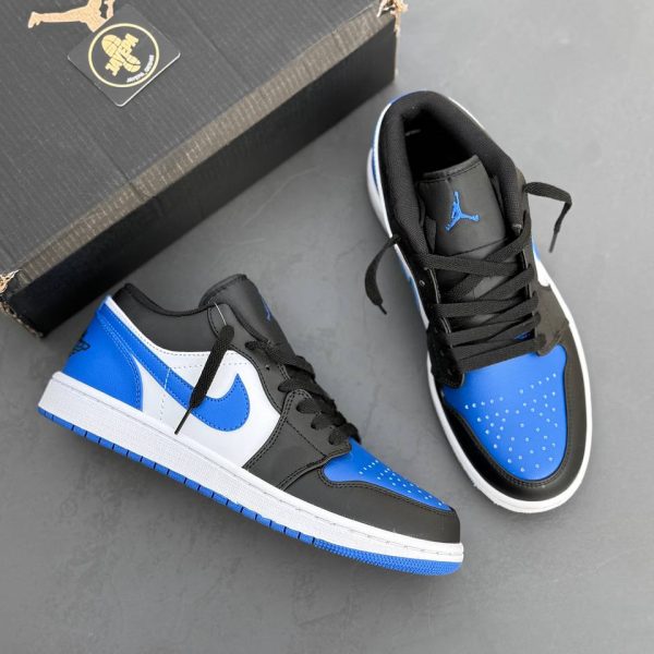 Nike Air Jordan 1 Low نایک جردن وان لو ابی مشکی سفید