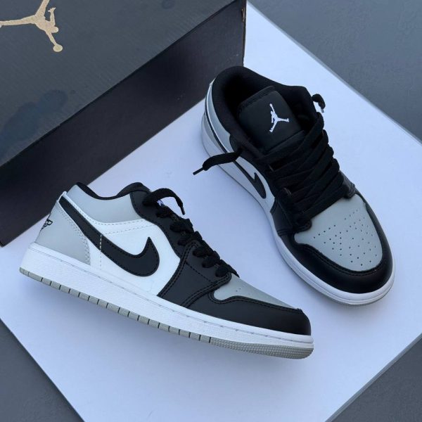 Nike Air Jordan 1 Low نایک جردن وان لو مشکی طوسی (شدو)