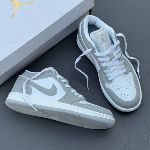 Air jordan 1 low سفید طوسی