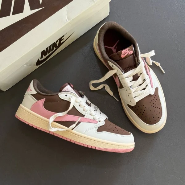 Jordan 1 Travis  X  Low Pink  کتونی جردن 1