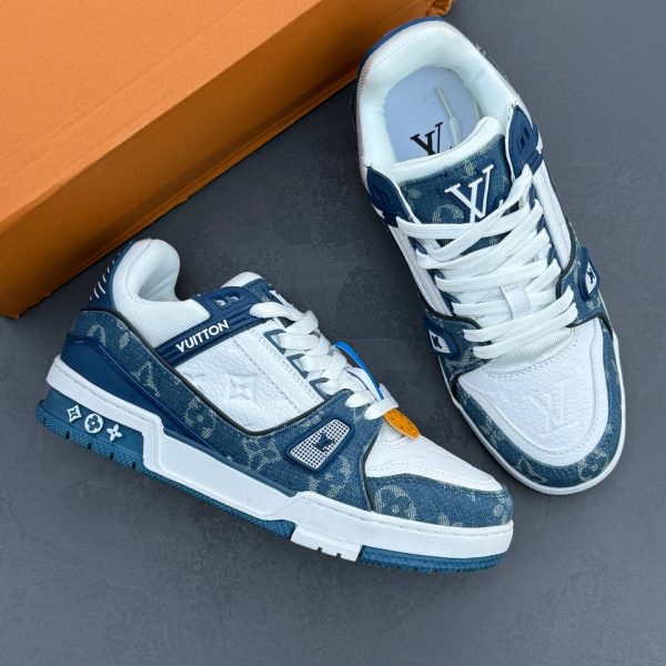 Louis Vuitton LV Trainer لوییز ویتون سفید آبی