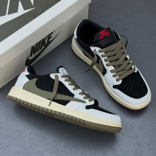 Nike Air Jordan 1 Low Travis Scott نایک ایر جردن وان ترویس اسکات زیتونی