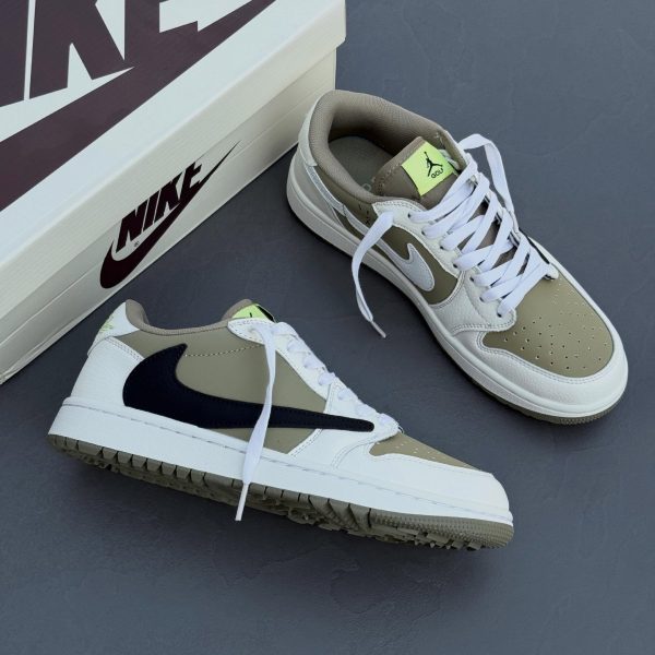 Nike Air Jordan 1 LoW GOLF جردن وان لو ترویس اسکات گلف زیتونی